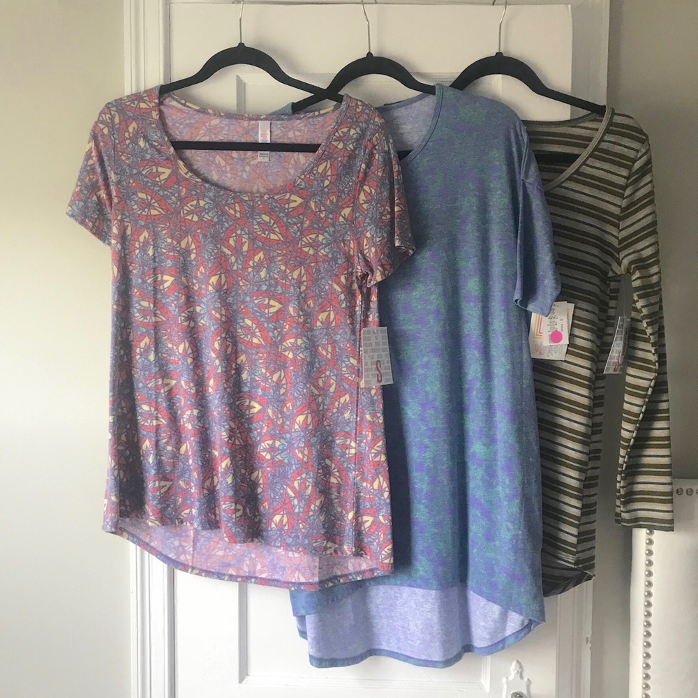Lot of 3 Lularoe Small shirts NWT